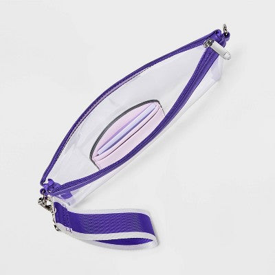 Game Day Clear Wristlet Clutch - Wild Fable Purple
