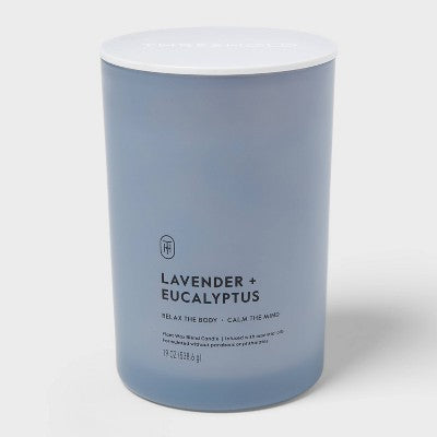 2 Wick Glass Lavender and Eucalyptus Jar Candle 19oz - Threshold