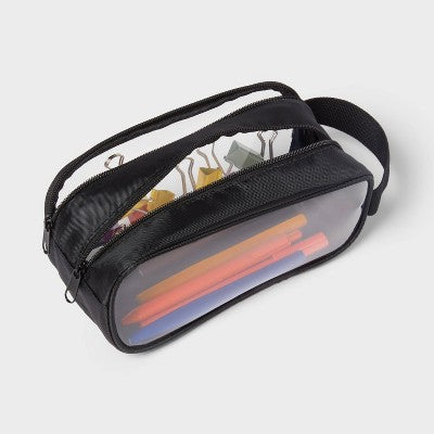 Clear Plastic Pencil Pouch Black - up&up