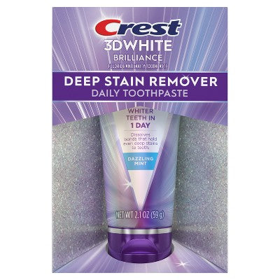 Crest 3D White Deep Stain Remover Daily Toothpaste - Dazzling Mint - 2.1oz
