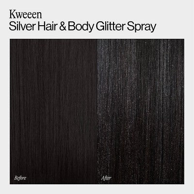 Eva NYC Kweeen Silver Hair & Body Glitter Spray - 4.9oz