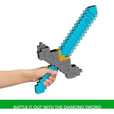 Minecraft Click and Switch Sword and Pickaxe Role-Play 2-in-1 Toy Inspired by the Movie