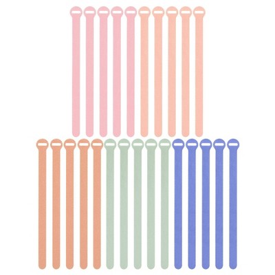 Wrap-It 25pk Self-Gripping Cable Ties 9"x0.5" Muted