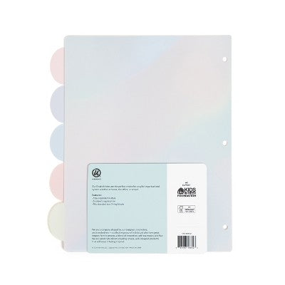 U Brands 5 Tab Poly Dividers Lucent Dreams