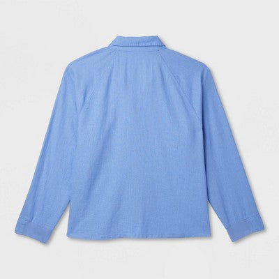 Women's Adaptive Button-Down Shirt Universal Thread Blue S