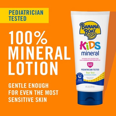 Banana Boat Kids Mineral 100 % Lotion - SPF 50+ - 6oz