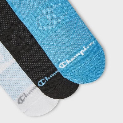 Champion All Sport Performance Crew Socks 3pk - Blue Assorted L