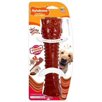 Nylabone Power Chew Basted Dog Bone - Steak & Bacon - XL