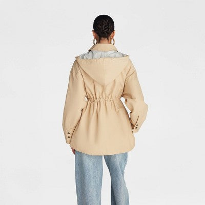KBB by KAHLANA Women's 'The Cinched Anorak Jacket' - Tan XL