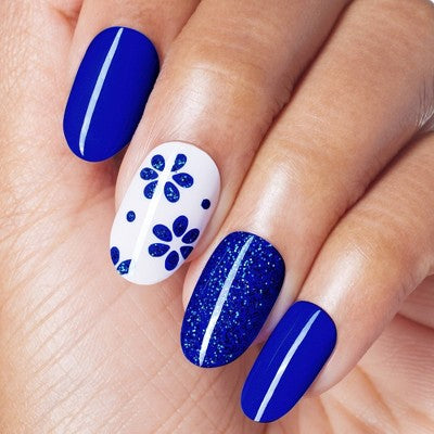 Dashing Diva Gloss Nail Art - Flor Azul - 32ct