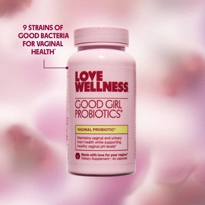 Love Wellness Good Girl Probiotics for Vaginal & Urinary Tract Health - 45ct