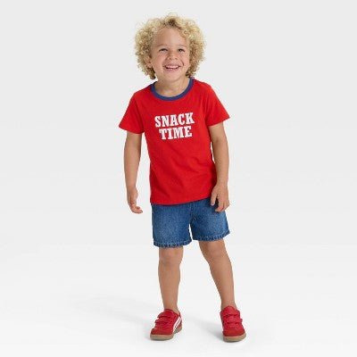 Toddler Boys' Short Sleeve Graphic T-Shirt - Cat & Jack Red 18M