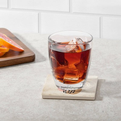 Thirstystone Dolomite Line Art Vase Square Coaster Beige: Transitional Drink Coaster, Spot Clean, 4.25"