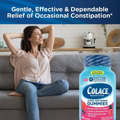 Colace Stool Softening Dietary Gummies - 60ct