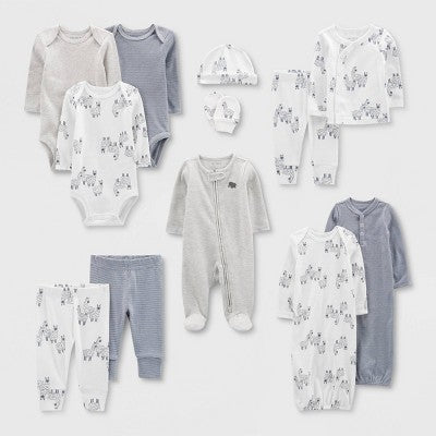 Carter's Just One You Baby Layette Registry Set - Gray Preemie
