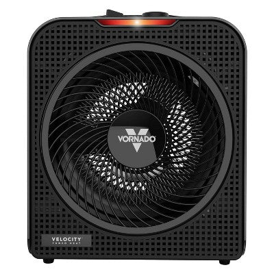 Vornado Velocity 4 Whole Room Vortex Indoor Heater: Portable Electric Space Heater with Adjustable Thermostat, 1500W, Black