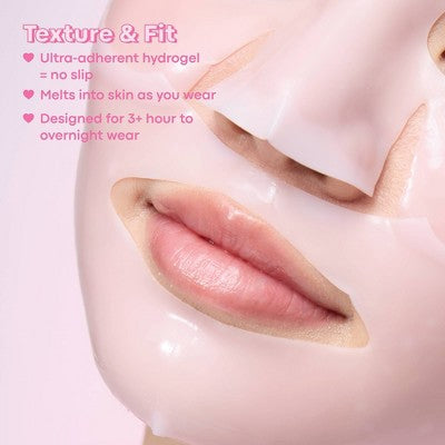 TONYMOLY Collagen + Peptide Overnight Hydrogel Mask - 33g: Smoothing, Normal Skin, Unscented