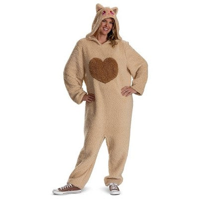 Disguise Adult Mumu Monster Deluxe Hooded Costume Jumpsuit Sand One Size S/M