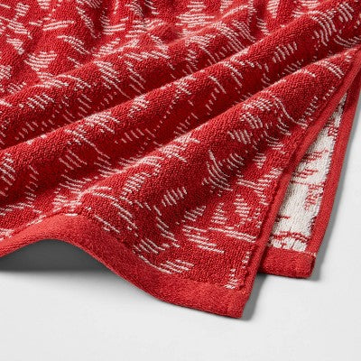 2pk Americana Floral Hand Towels Red - Threshold