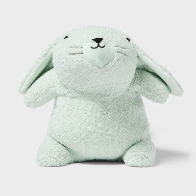 Bunny Weighted Plush Kids' Throw Pillow Mint - Pillowfort