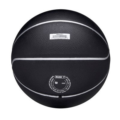 Wilson Size 7 NCAA Icon Basketball - Black: Indoor & Outdoor Use, Age 12+