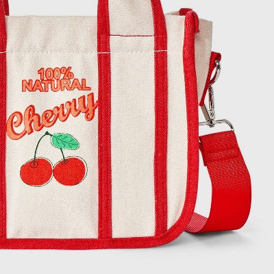 Girls' Cherry Mini Tote Crossbody Bag - art class Red