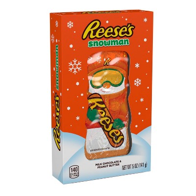 Reese's Milk Chocolate Peanut Butter Snowman Christmas Candy - 5oz