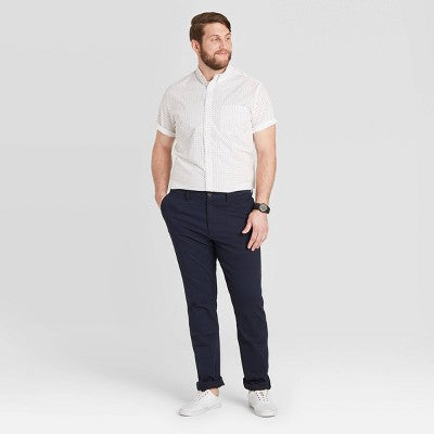 Men's Big & Tall Slim Fit Chino Pants Blue 40x36