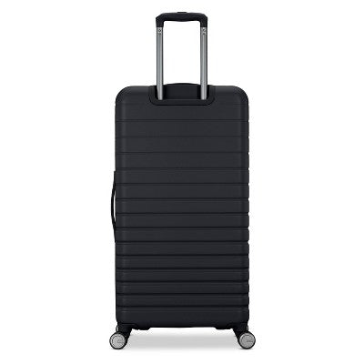 American Tourister Trunk Hardside Spinner Suitcase - Black: Wheeled Check Luggage