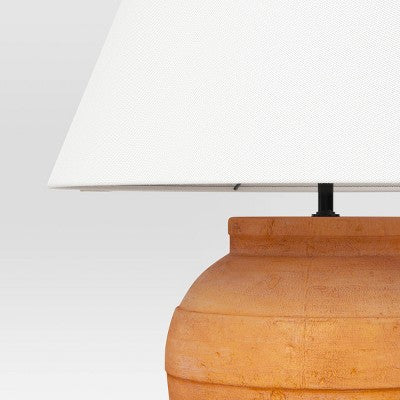 21.25"x17" Large Ceramic Table Lamp Terracotta - Threshold (LOCAL PICKUP ONLY)