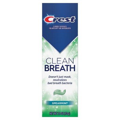 Crest Clean Breath Toothpaste - Spearmint - 2.5oz