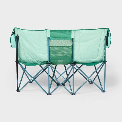 Loveseat Outdoor Portable Camping Chair Green - All In Motion (LOCAL PICKUP ONLY)