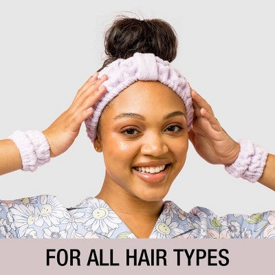 Conair Spa Headband and Wristlets - Lavender - 3pcs