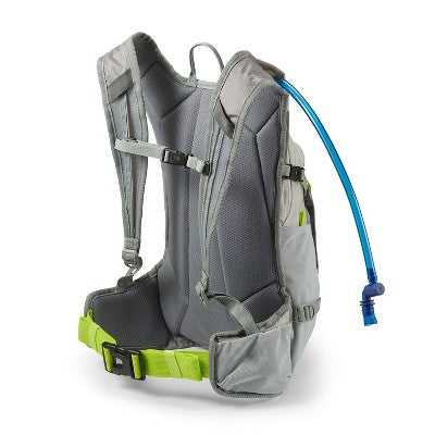 High Sierra Hydrahike 2.0 16L Hydration Water Backpack with Insulated Reservoir Pocket for Hiking, Running, Climbing, or Cycling, Gray & Green