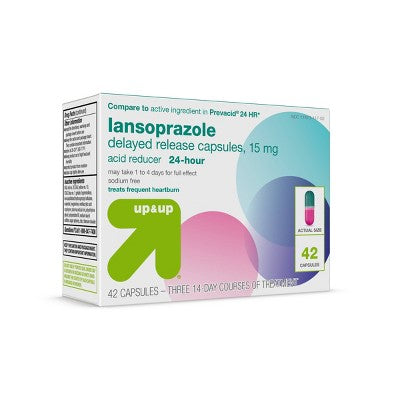 Lansoprazole 15mg Acid Reducer Delayed Release Capsules - 42ct - up&up