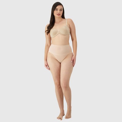 Maidenform Women's Shapewear 2pk Light Shaping Thong SES080 - Black/Beige S: Medium Control, Tummy & Hip Slimming