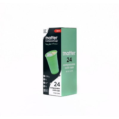 Matter Compostable Cold Disposable Cups - 18oz/24ct