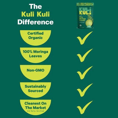 Kuli Kuli Organic Pure Moringa Dietary Supplement Powder - 7.4oz: 1 Package, Greens, Superfood Supplements