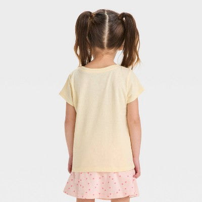 Toddler Girls' Pooh and Friends Short Sleeve T-Shirt - Yellow 3T