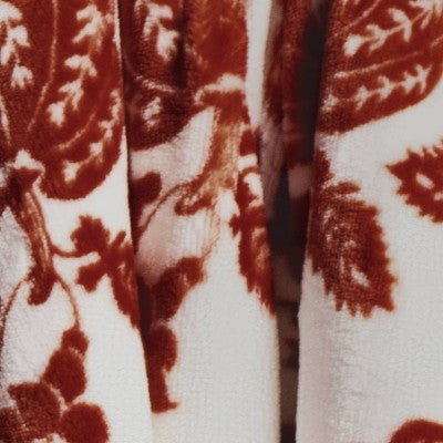 Printed Plush Pumpkin Throw with Faux Shearling Reverse Cream/Orange - Threshold
