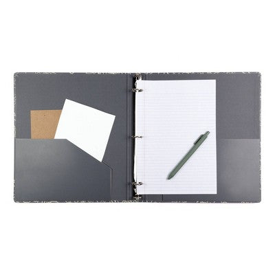 Yoobi Evolve 1" O-Ring Binder 220 Sheet Capacity Navy Succulents