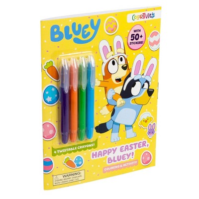 Bluey Colortivity: Happy Easter, Bluey! - (Color & Activity with Twistable Crayons) by Editors of Studio Fun International (Paperback)