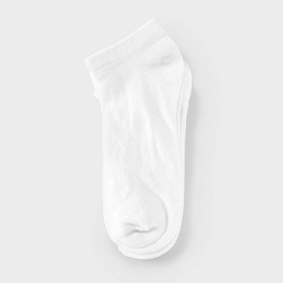 Kids' 8pk Low Cut Socks - Dealworthy White XS/S
