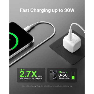 Belkin 30W USB-C Wall Charger - White
