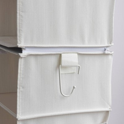 WeThinkStorage 2pk Attachable 3 Shelf Reinforced Hanging Closet Organizers 50lbs Capacity Ivory