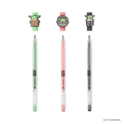Yoobi Gel Pen 3pk with Charms Mandalorian