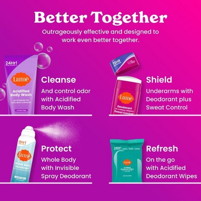 Lume Deodorant Plus Sweat Control Clinical Strength Smooth Solid Stick Antiperspirant - Vanilla Bliss - 2.6oz