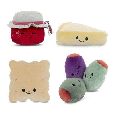 Charcuterie Box Set Brie Cheese, Jam, Olives, Square Cracker 4pc Plush - Gigglescape