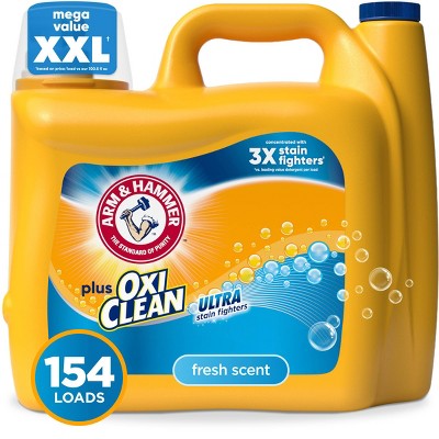 Arm & Hammer Plus OxiClean Ultra Stain Fighters Fresh Scent Liquid Detergent 154 Loads - 200oz