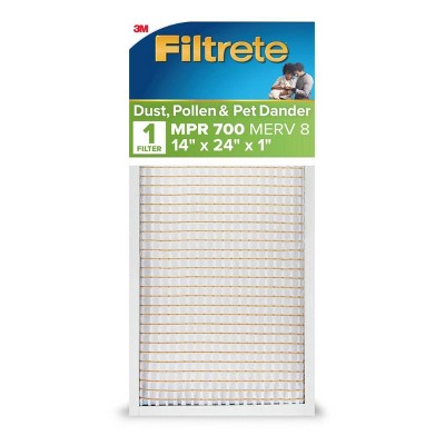 Filtrete 14" x 24" 700 MPR Dust Pollen and Pet Dander Electrostatic Air Filter: MERV 8, Furnace & AC Compatible (LOCAL PICKUP ONLY)